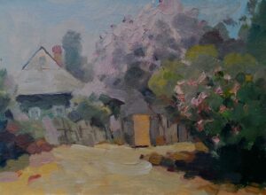 29. В. Н. Решитов, "В Тутаеве весной", масло/ картон, 15Х21см., 2019г.