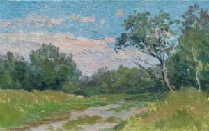 18. Сергей Зайцев, "Лето", холст на картоне, 21х13,5см., 1997г.