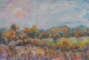 11. Алексей Белянин, "Солнечно", холст/масло, 15,5х23 см, 2010г.