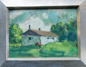 7. Виктор Решитов, "Летний вечер", картон/масло, 17х22см, 2019г.