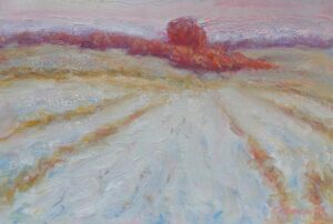 4. Алексей Белянин, "в поле", картон/масло, 15,5х23 см, 2005 г.