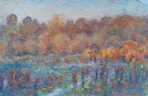 2. Алексей Белянин, "Тихая осень", картон/масло, 15,5х23 см, 2010 г. 