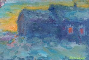 1. Алексей Белянин, "Ночь", картон/масло, 15,5х23 см, 2007 г. 