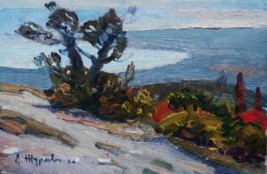 38. Лев Журавлёв, "Осень, Геленджик", картон/масло, 23х34,5см., 1986г.