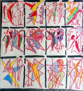 3. "Импровизации 12", смешанная техника/бумага, 55х50см, 1980-тые