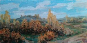 48. В.Н. Решитов, "Майский день", масло/картон, 20х28 см., 2017 г.