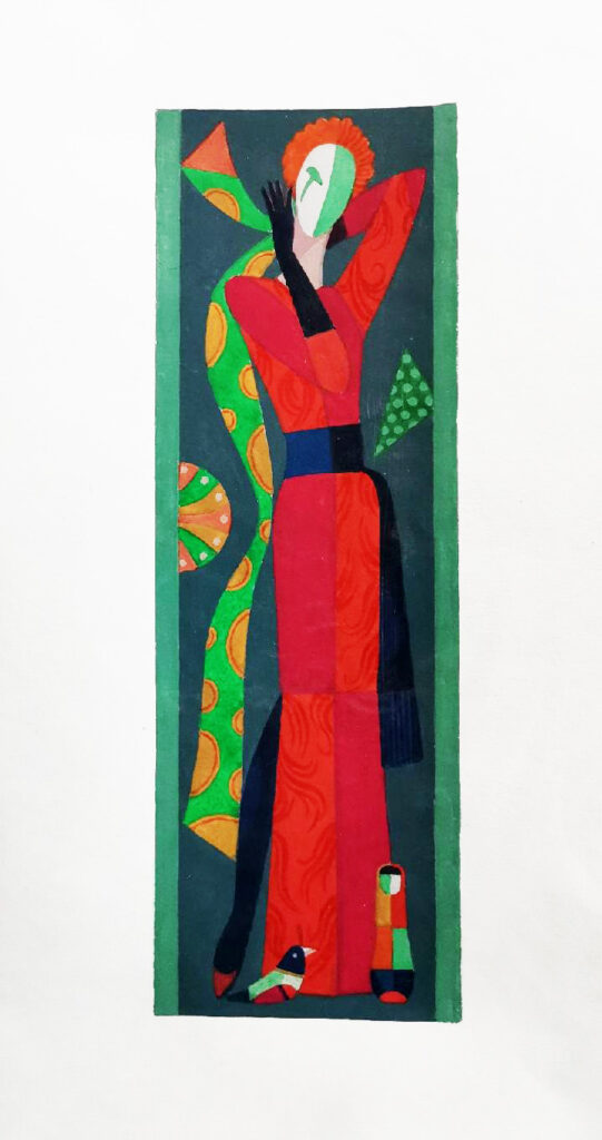 18. "Театральный костюм ХХ", эскизы 1980-2000, Шоу "Московский фестиваль", гуашь, темпера/бумага, 39,5х20,5см.