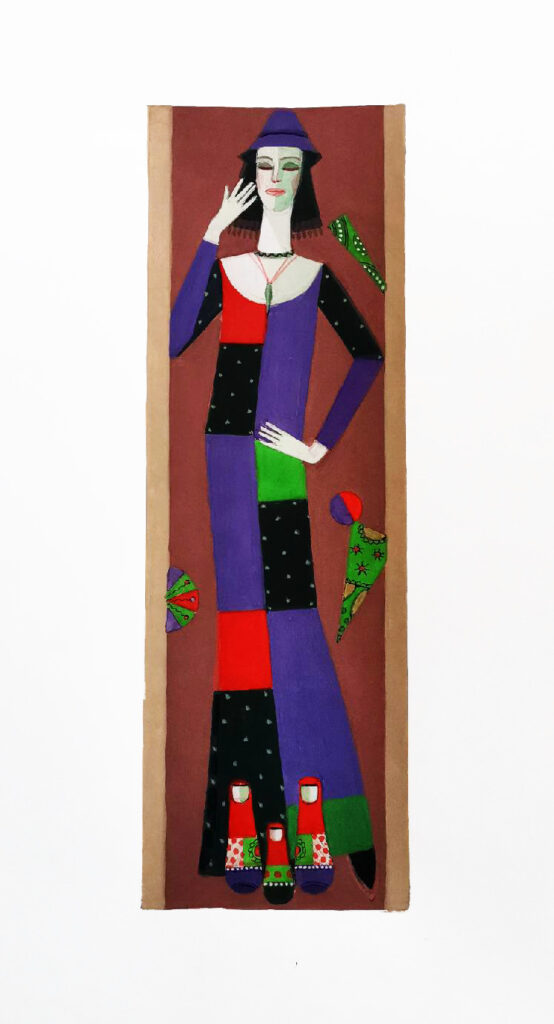 26. "Русский авангард ХХ", эскизы костюмов, гуашь/бумага, 39х20см., 2000-2008 гг.