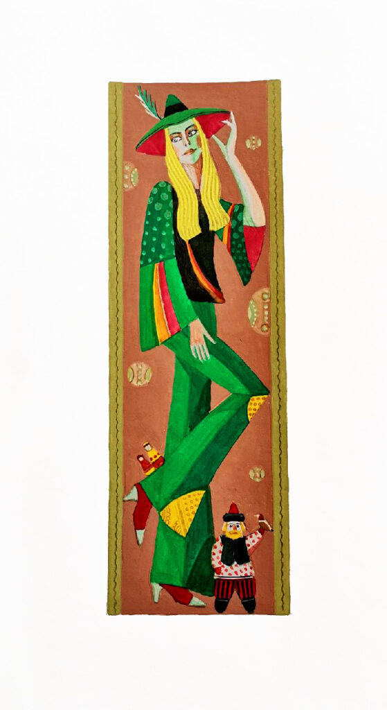 28. Эскиз театрального костюма, 1980-2015 гг., гуашь/бумага, 37,5х20см.