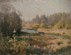 69. В.Н. Решитов, "Прозрачна осень…", масло/картон, 35Х45 см., 2006 г.
